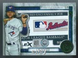 2020 Topps Museum Bo Bichette Rc Game Used Laundry Tag Mlb Authenticated 1/1