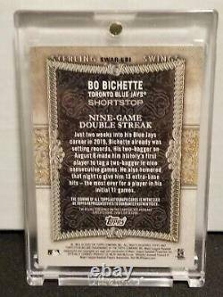 2020 Topps Sterling Bo Bichette RC Patch Auto 07/10 Game Used Blue Jays Rookie