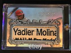 2020 Topps Sterling YADIER MOLINA Bat barrel 1/1 Game-Used Nameplate Cardinals