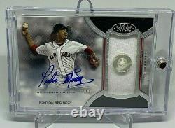 2020 Topps Tier 1 Red Sox HOF Pedro Martinez Auto Game Used Button Relic 1/1