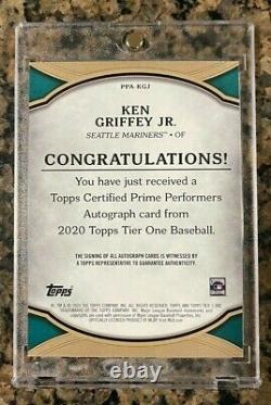 2020 Topps Tier One KEN GRIFFEY JR GOLD ON CARD AUTOGRAPH # /25 AUTO