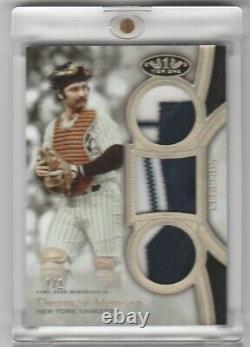 2020 Topps Tier One Thurman Munson Triple Game Used GU Jersey Patch Relic 1/1