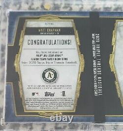 2020 Topps Triple Threads Matt Chapman All-Star Game Game Used Patch Book 1/1