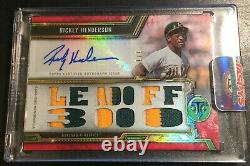2020 Topps Triple Threads Rickey Henderson True 1/1 Game Used Patch & Auto