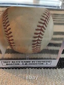 2021 ALCS Game #2 game used ball (Jake Odorizzi Alex Verdugo) Red Sox Astros