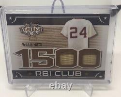 2021 Leaf Lumber Willie Mays 1500 RBI Club Game Used Bat #'d 8/12 Giants SP