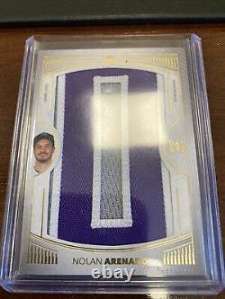 2021 Topps Definitive Nolan Arenado 1/1 Game Used Patch Nameplate Relic