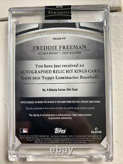 2021 Topps Luminaries Patch Auto Freddie Freeman 1/1 Game Used Atlanta Braves