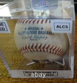 2022 ALCS Game #1 Game Used Ball Anthony Rizzo (Verlander P/S Career K Game)