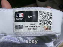 2022 Game used issued Aaron Judge MVP used Yankees pants. Very Rare