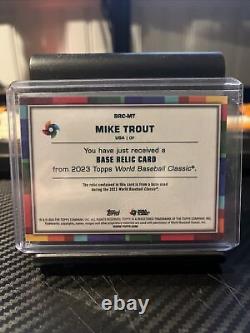 2023 Topps MIKE TROUT World Baseball Classic WBC Game Used Base Relic BRC-MT
