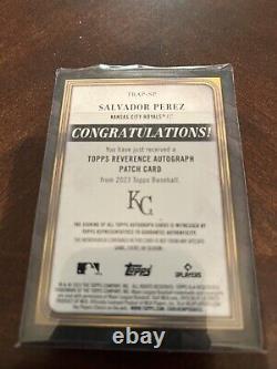 2023 Topps Series 2 Game Used Memorabilia Reverence Auto Patch Salvador Perez /5