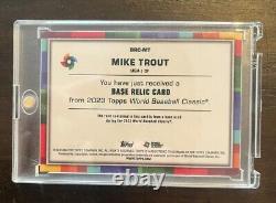 2023 Topps World Baseball Classic Mike Trout Game Used Base Relic Orange /25