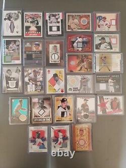 (25) Patch/Game Used Collection Baseball HoF & Stars Investment Lot