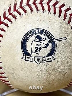 4-pitch Game-used Will Clark #22 Retirement Logo Baseball Cubs Giants 7/30/2022