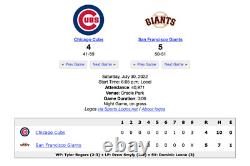 4-pitch Game-used Will Clark #22 Retirement Logo Baseball Cubs Giants 7/30/2022
