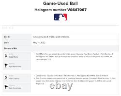 ALEK THOMAS 6th Career Hit Game Used Baseball Diamondbacks Cubs 2022 Marte