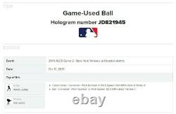 Aaron Judge Yankees 2019 ALCS Game 2 Game Used Baseball 10/13/19 vs Astros MLB