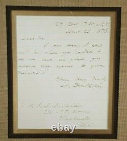 Abner Doubleday Inentor''Game Of Baseball'' Autograph Display JSA Authenticated