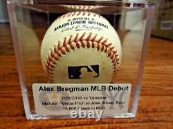Alex Bregman Astros Game Used MLB DEBUT Baseball 7/25/2016 vs Yankees Altuve Hit