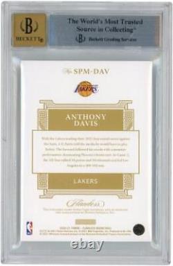 Anthony Davis LA Lakers Signed 2020-21 Panini Flawless GU 6/10 BGS 8.5 Card