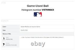 Astros vs Red Sox Game Used Baseball ALCS Game 2 10/16/2021 Hernandez to Diaz