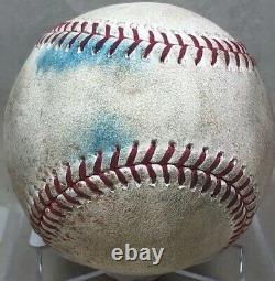 Austin Meadows Career Hit #58 Opening Day Logo Game-used Baseball 4/5/2019 Rays