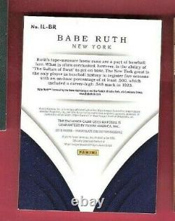 BABE RUTH GAME USED JERSEY CARD #d 2/5 2018 IMMACULATE LEGENDS NEW YORK YANKEES