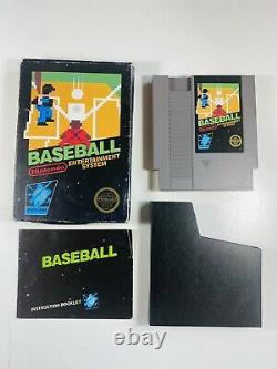 BASEBALL - NES Nintendo Game Original HANG TAB BOX Complete CIB Instructions