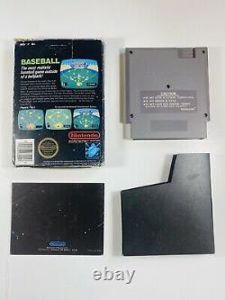 BASEBALL - NES Nintendo Game Original HANG TAB BOX Complete CIB Instructions
