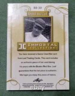 Babe Ruth 2017 Leaf Immortals Game Used Bat Barrel 1/1 Red Sox Relic