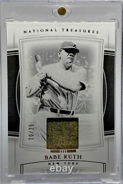 Babe Ruth 2020 National Treasures Game Materials Game-Worn/Used Jersey #20/25