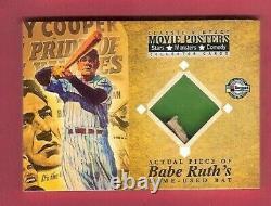 Babe Ruth Game Used Bat Card 2009 Movie Posters Pride Of The Yankees New York