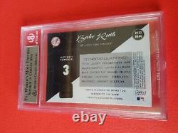 Babe Ruth Game Used Bat Card Graded Bgs Mint 9 2001 Topps Tribute Ny Yankees