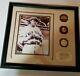 Babe Ruth Game Used Bat Piece + 8 X 10 Photo With Coa Matted & Framed 16 X 18 In