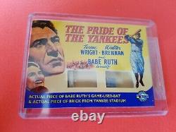 Babe Ruth Game Used Bat & Yankee Stadium Brick Card 2009 Breygent Movie Posters