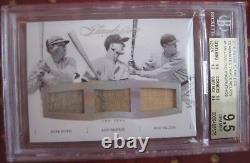 Babe Ruth / Lou Gehrig / Bob Meusel Panini Flawless 9.5 Bgs Game Used Jersey/bat