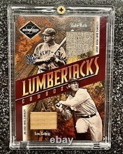 Babe Ruth x Lou Gehrig LumberJacks Combos Authentic Game-Used Jersey & Bat 2/5