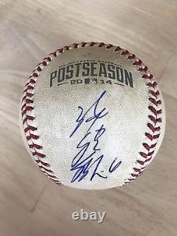 Baltimore Orioles ALDS Playoff GAME USED AUTOGRAPH BASEBALL Wei-Yin Chen 2014