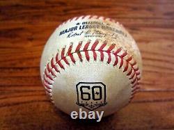 Bobby Dalbec Red Sox Game Used SINGLE Baseball 8/2/2022 Hit #175 Astros 60 Logo