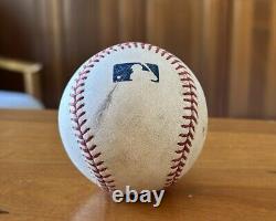 Brian Dozier TRIPLE Game Used Baseball MLB Auth Twins Padres 9/12/17
