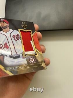Bryce Harper 2016 Topps Triple Threads 1/1 Red Ruby Patch Relic Game Used (READ)