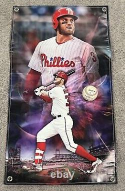 Bryce Harper 2019 Father's Day Game Used Baseball MLB CERT & 36x20 Banner