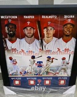 Bryce Harper & 3 Others MLB Game Used Base First Home Run With Phillies # /37