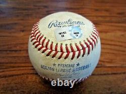 Bryce Harper ROOKIE Nationals Game Used STRIKEOUT Baseball 8/7/2012 Astros Logo
