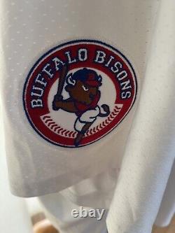Buffalo Bisons Baseball Jersey XXL Game Worn Used Bob Stanley #46 White Jersey