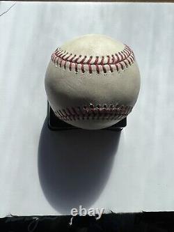Buster Posey Game Used Foul Tip MLB Authenticated ROMLB SF Giants Rockies Logo