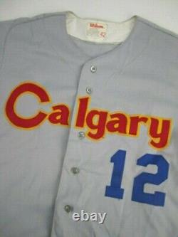 Calgary Cannons Wilson player game used baseball jersey Mariners Affiliate