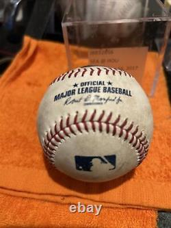 Carlos Beltran Astros Game Used RBI SINGLE Baseball 9/16/ 2017 v Seattle HIT WS