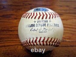 Chad Pinder A's Game Used RBI DOUBLE Baseball 10/2/2021 Hit #302 vs Astros Olson
